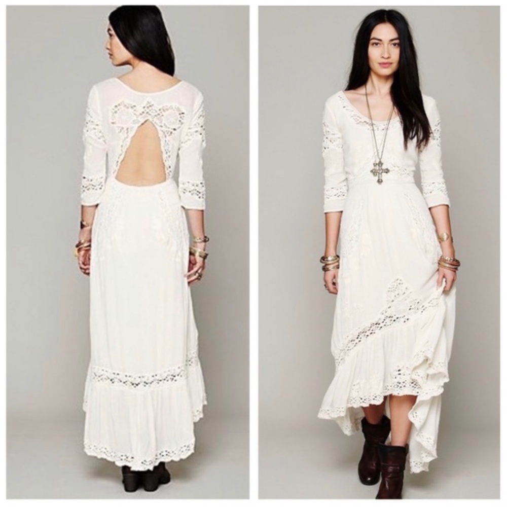 RARE Free People Ivory Mexican Wedding Dress💍